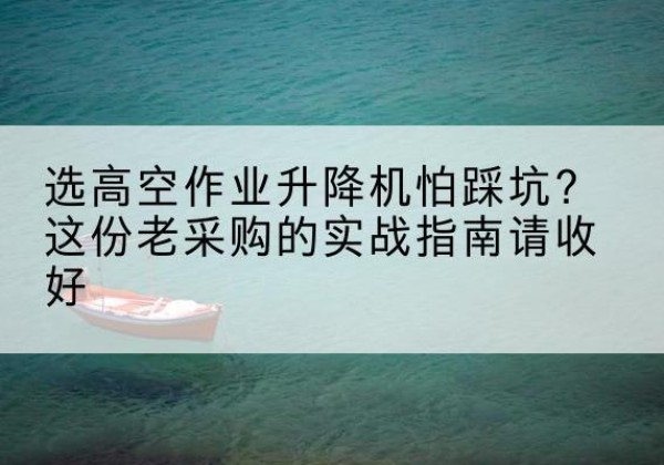 武隆区高空作业升降机厂家推荐-选高空作业升降机怕踩坑？这份老采购的实战指南请收好